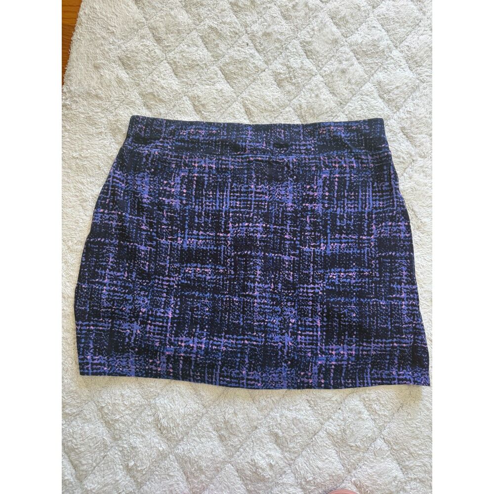 Jones New York Signature Purple Abstract Skort Knit Cotton Athletic Skirt, M